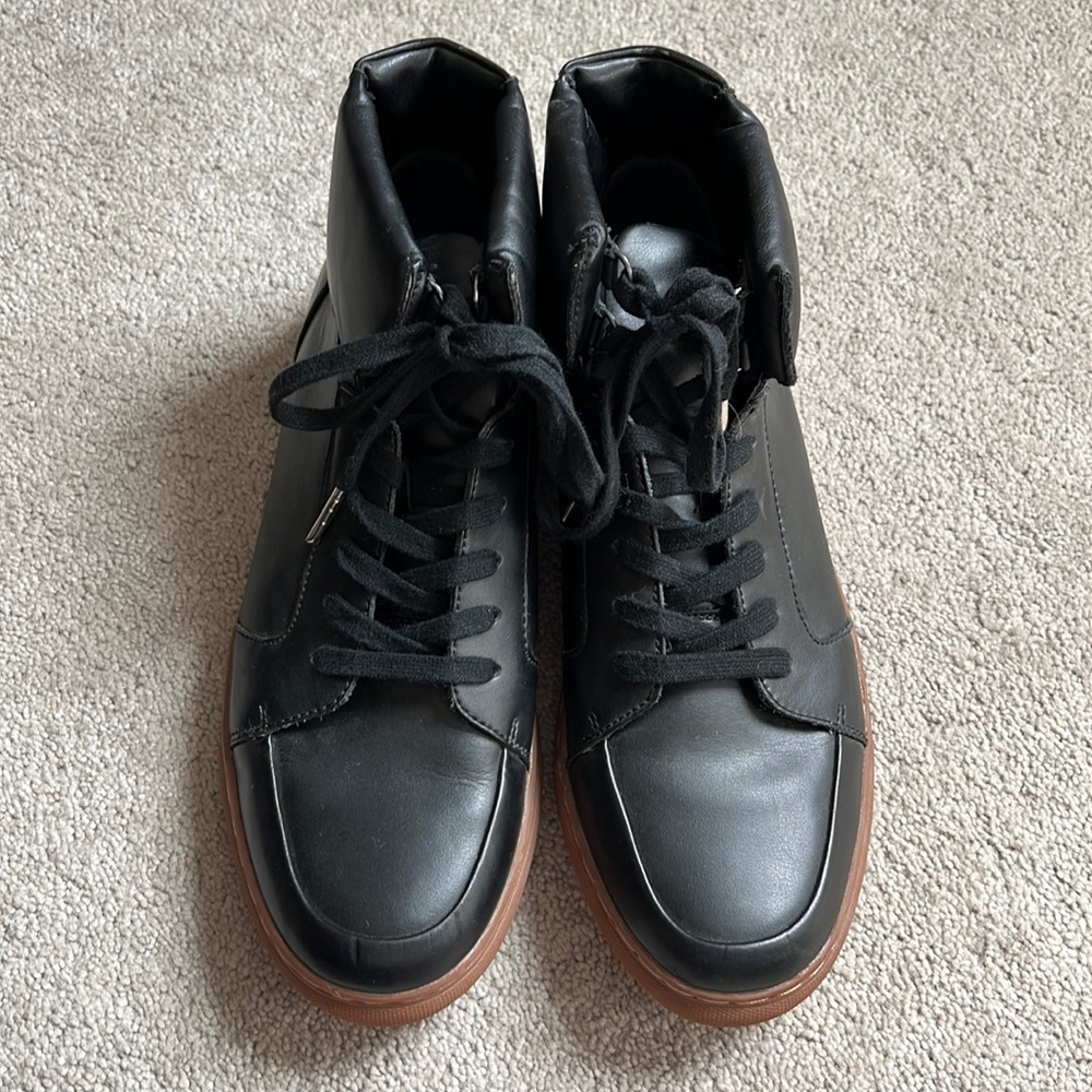 Mens Phillip Lim for Target 3.1 black faux leather high top sneakers size 10